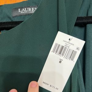 Green ruffled NWT size 8 Ralph Lauren dress.